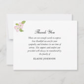 Carte De Remerciements Photo funéraire du cardinal Sympathy (Dos)