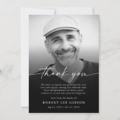 Carte De Remerciements Photo funéraire moderne simple de deuil Sympathy (Devant)