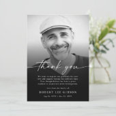 Carte De Remerciements Photo funéraire moderne simple de deuil Sympathy (Debout devant)