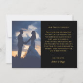 Carte De Remerciements Photo Glam du soir (Dos)