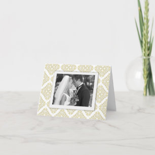 Carte de remerciements photo Gold Filigree