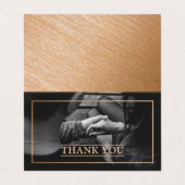 Carte de remerciements photo Gold Foil (Extérieur déplié)