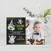 Carte de remerciements photo Green Éffrayant Boy H (Debout devant)