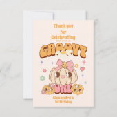 Carte De Remerciements Photo Groovy Une Fête d'anniversaire Bohème pour l (Devant)