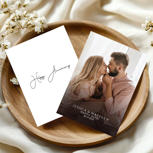 Carte De Remerciements Photo Happy Anniversary Card