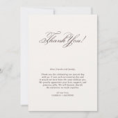 Carte De Remerciements Photo Ivory and Brown Wedding  (Devant)