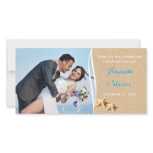 Carte de remerciements Photo Juste À La Plage