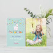 Carte de remerciements photo Llama (Debout devant)