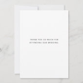 Carte De Remerciements Photo Love and Thanks Elegant Script Chic Wedding (Dos)