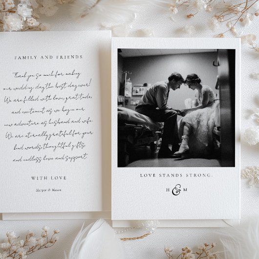 carte de remerciements photo "Love Stands Strong"