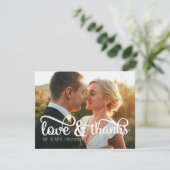 Carte de remerciements photo Love & Thanks (Debout devant)