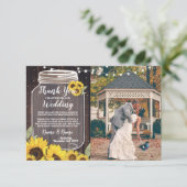 Carte de remerciements Photo Lumières rustiques de (Debout devant)