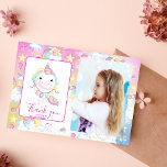 Carte De Remerciements Photo Magique Unicorn Rainbow Anniversaire Party<br><div class="desc">Express votre gratitude avec des remerciements enchantés en utilisant notre Photo Magical Unicorn Rainbow Birthday Party Carte de remerciements. Ce n'est pas seulement une carte, c'est votre porte d'entrée pour remercier vos invités avec une touche de fantaisie et de charme. Que vous soyez reconnaissant de leur présence, de leurs dons...</div>