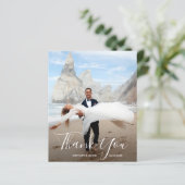 Carte de remerciements photo mariage (Debout devant)