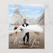 Carte de remerciements photo mariage (Devant)