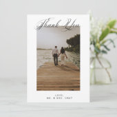 Carte de remerciements photo mariage (Debout devant)