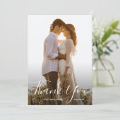 Carte de remerciements photo mariage (Debout devant)