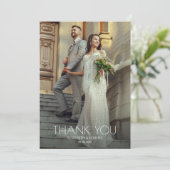 Carte de remerciements photo mariage (Debout devant)