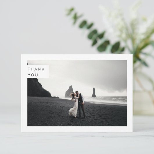 Carte de remerciements photo mariage (Debout devant)