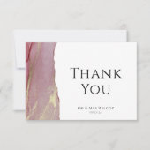 Carte de remerciements photo mariage (Devant)