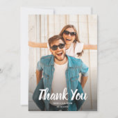 Carte de remerciements photo mariage (Devant)