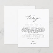 Carte de remerciements photo mariage (Devant / Derrière)