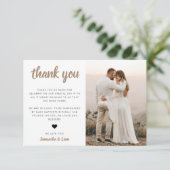 Carte de remerciements photo mariage (Debout devant)