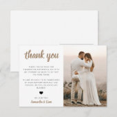 Carte de remerciements photo mariage (Devant / Derrière)