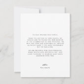 Carte de remerciements photo mariage (Dos)