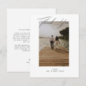 Carte de remerciements photo mariage (Devant / Derrière)
