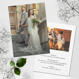 Carte de remerciements photo mariage
