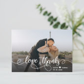 Carte de remerciements photo mariage (Debout devant)