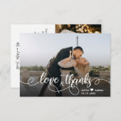 Carte de remerciements photo mariage (Devant / Derrière)