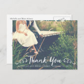 Carte de remerciements photo mariage (Devant / Derrière)