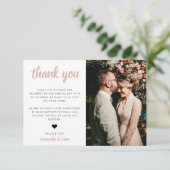 Carte de remerciements photo mariage (Debout devant)