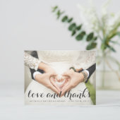 Carte de remerciements photo mariage (Debout devant)