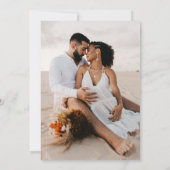 Carte de remerciements photo mariage 3 (Dos)