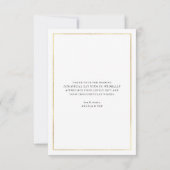 carte de remerciements photo mariage à cadre blanc (Dos)