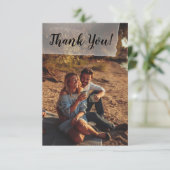 Carte de remerciements photo Mariage à écran plat (Debout devant)