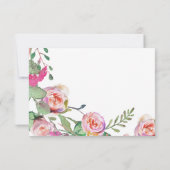 Carte de remerciements photo Mariage aquarelle (Dos)