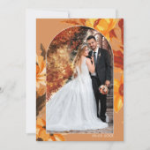 Carte de remerciements photo Mariage aquarelle (Devant)