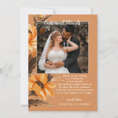 Carte de remerciements photo Mariage aquarelle (Dos)