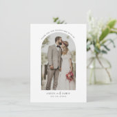 Carte de remerciements photo Mariage Arch Frame (Debout devant)
