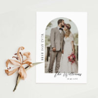 Carte de remerciements photo Mariage Arch Frame