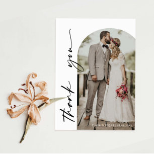 Carte de remerciements photo Mariage Arch Frame
