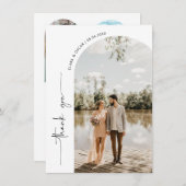 Carte de remerciements photo Mariage Arch Frame (Devant / Derrière)