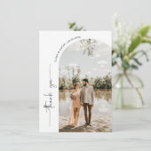Carte de remerciements photo Mariage Arch Frame (Debout devant)