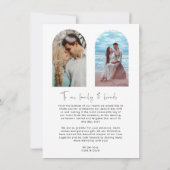 Carte de remerciements photo Mariage Arch Frame (Dos)