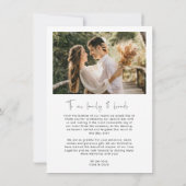 Carte de remerciements photo Mariage Arch Frame (Dos)