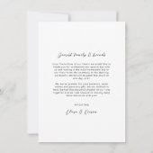 Carte de remerciements photo Mariage Arch Frame (Dos)